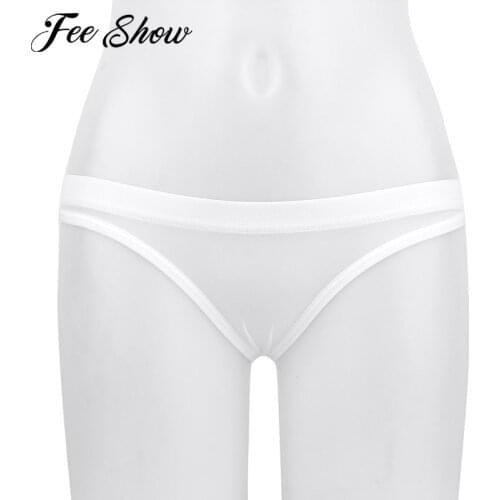 Women Micro Mini Lingerie Sissy Panties Low Rise High-Stretch Ultra-Silky See Through Seamless Thong Briefs Underwear Panties