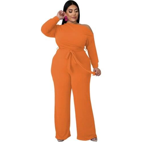 Wide Leg Bodysuit Set Waist Cincher Jumpsuits for Women 2021 Elegant Casual Jump Suits Woman Ropa Plus Size Mujer Dropshipping