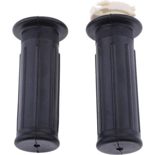 1 Pair 7/8 inch 22mm Plastic Handlebar Twist Grips Left & Right - Fits for Yamaha PW50 Motorcycle Handle Grip (Black)