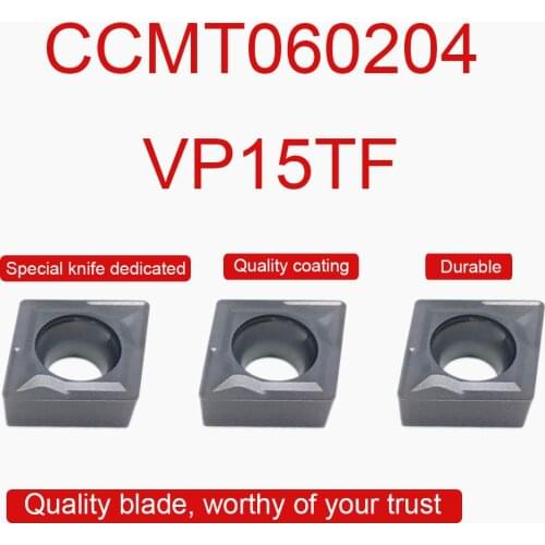 10PCS CCMT060204 VP15TF Internal Turning Tools Carbide Insert High Quality Lathe Cutter Tool Turning Inserts