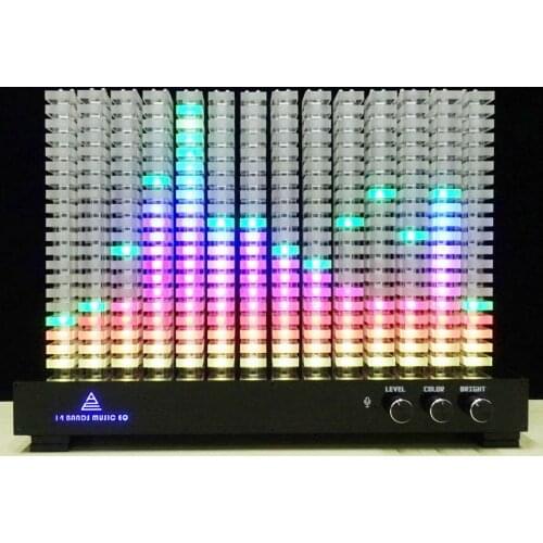 14 segment dual 7 segment spectrum analyzer liquid level indicator music spectrum light LED acrylic lamp post VU