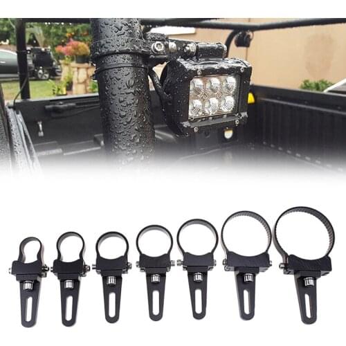2 Pcs Car Auto Truck Aluminum Light Bracket Clip LED Lamp Clamps Holder Tube Bar Mounting Kit Off Road Work Light Accessories