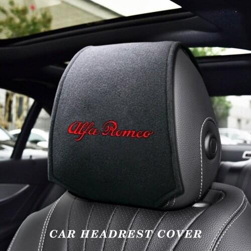 2Pcs Car Headrest Protector Cover Interior Car Storage Bag For Alfa Romeo 159 Giulietta 147 GT Stelvio Car Accessories Interior