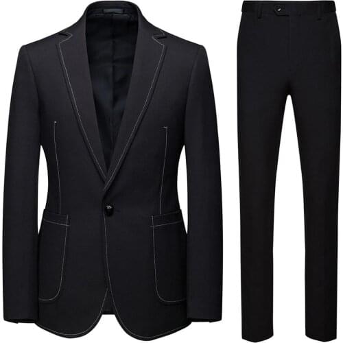 2020 Black Mans Suits For Wedding Custome Made Suit Formal Blazer Party Suit Business Suit Dinner Suit 2Piece Suit(Jacket+Pants)