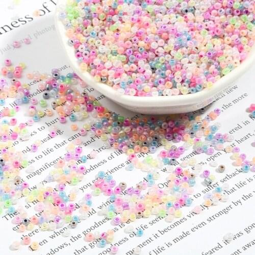 500pcs 1000pcs 2mm 3mm Candy Cream Czech Glass Seed DIY Beads Uniform Round Hole Beads for Kids Handmade Jewelry Making Kralen