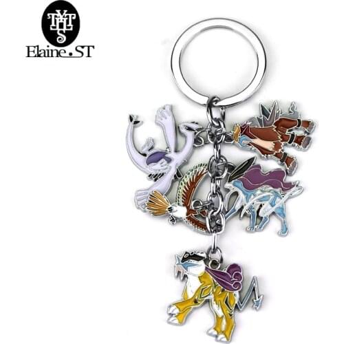 Keychain Inspired Keyring Lovely Pocket Monster Alloy Gift CARTOON collection toys Pidgeotto Fearow Llavero Chaveiro