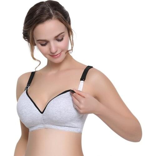 Breastfeeding Bra, Cotton Bra, Pregnant Women, Pregnancy Underwear, Gathering, No Steel Ring, Breastfeeding, Underwear