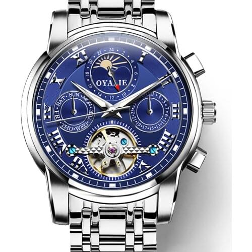 Men Top Brand Watch Automatic Mechanical High Quality Luxury Fashion Stainless Steel Sport Wristwatches Men Relogio Masculino