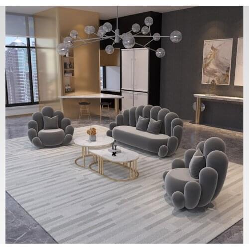 4 Pcs Multiplayer Seat Sofas Customize Design Creativity Personality Living Room Sofas Luxury Furniture Hotel Sectional Sofa Set