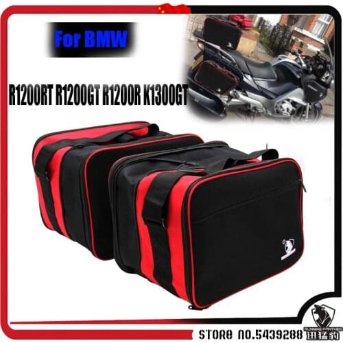 FOR BMW R1200RT R1200R K1200GT K1300GT Pannier Liner Bags Expandable Red/Black Great Quality New Pair