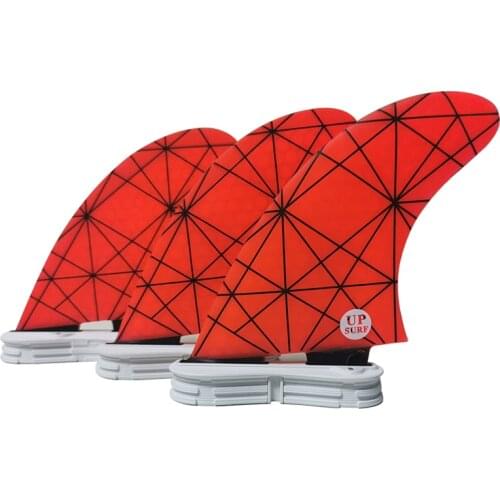FCSII G5 M Size Surfboard Honeycomb FinsTri fin set surfing accessories red fins