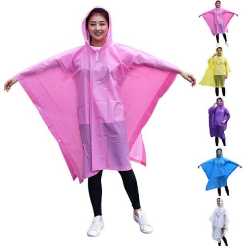 Raincoat Bike Motorbike Electric Scooter EVA Non-Disposable Rain Clothes Women Men Lightweight Candy Colors Rain Cape New