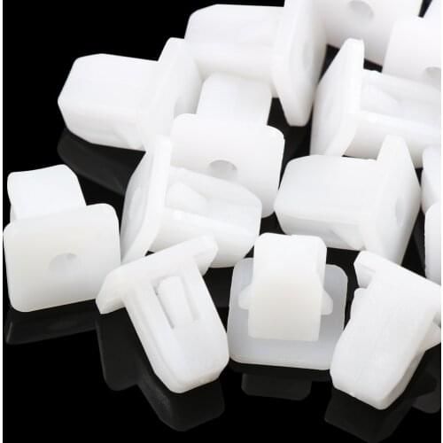 20Pcs Square White Auto Bumper Fastener for Mitsubishi Asx Lancer 10 9 Outlander 2013 Pajero Sport L200 Expo Eclipse