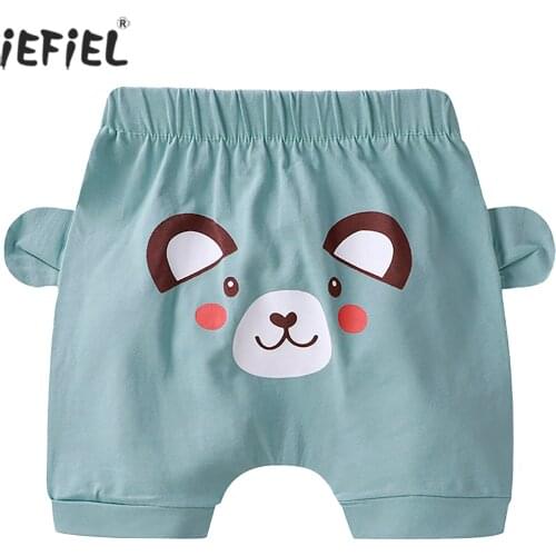 Summer Newborn Baby Shorts For Boys Girls Cotton Cartoon Animal PP Short Pants High Waist Trouser Crawlers For Kids 3m 6m 9m 12m