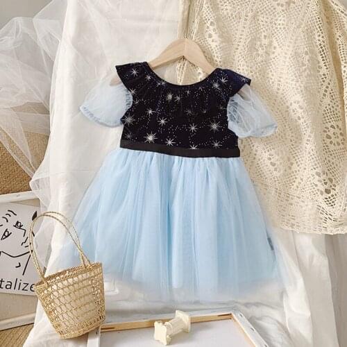 Summer 2020 Casual Solid Girls Dress Mesh Kids Dresses For Girls High Quality Fashion Girl Clothes