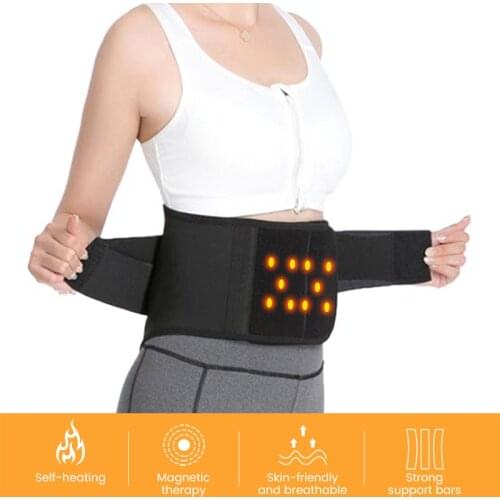 Magnetic Therapy Lumbar Support Self-Heating Belt Back Waist Posture Corrector Adjustable Back Brace Double afterburner belts