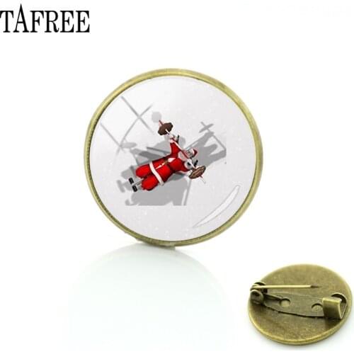 TAFREE Cute Charm Enamel Fitness Dumbbell Barbell Cool Summer Metal Brooch Pin Jean Bag Badge Women Accessories Jewelry FQ532