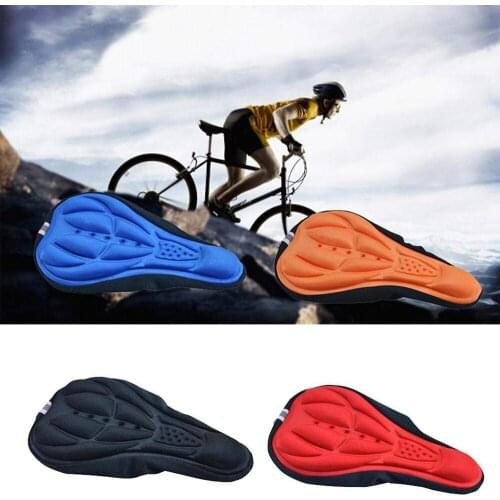 MTB Mountain Bike Cycling Thickened Extra Comfort Ultra Soft Silicone 3D Gel Pad Cushion Cover Bicycle Saddle Seat 4 Colors