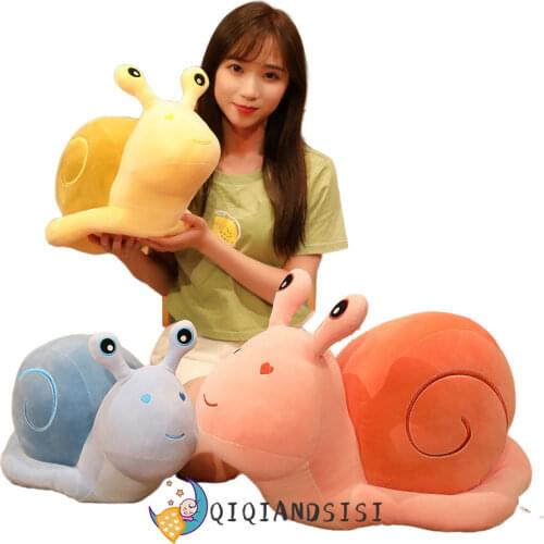 Adorable Cartoon Snail Stuffed Doll Ultra Soft Plush Animal Toy Pink Yellow Blue Girls Boys Decorate Children Gift