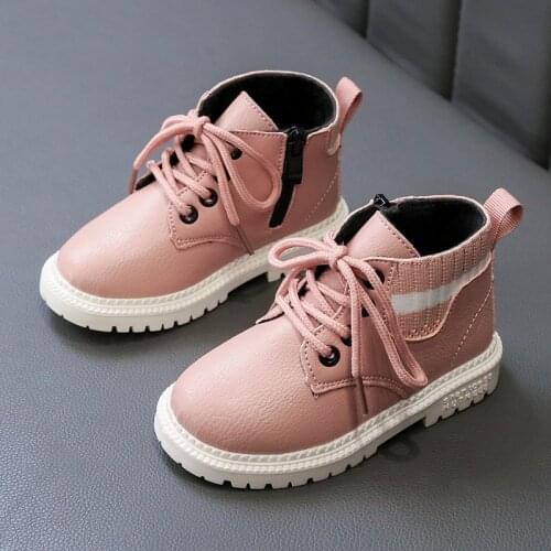 2021 autumn and winter new children Martin boots baby plus velvet warm cotton boots boys and girls short boots