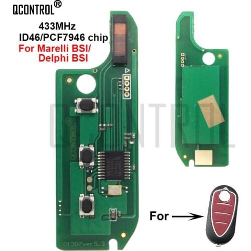 QCONTROL Car Remote Key Circuit Board for Alfa Romeo Giulietta 147 156 166 chiave 2008-2015 Years PCF7946 433 ASK Auto Smart key