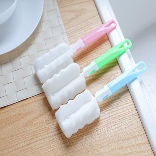 Long Handle bottle brush Cleaning Tool Kitchen For Pots Washing Coffee Glass Cup Bottle Brush Sponge Free Standing Home Teapot