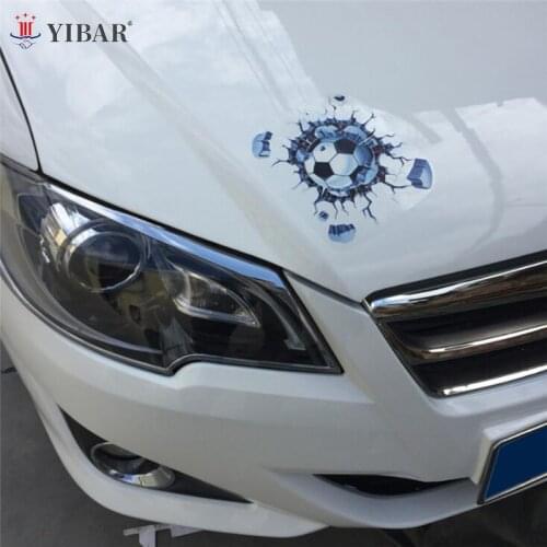 Car Styling Window Football Sticker Auto Decals 3D Car Stickers Hits Car Body ABS