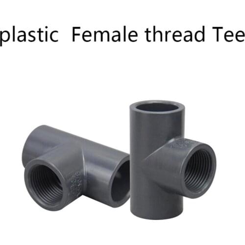 Female Thread Tee Joint PVC Water Pipe Connector Home Garden Irrigation Water Pipe Fittings 1 Pcs
