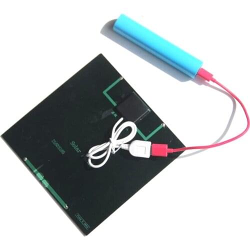 BUHESHUI 4.5W Solar Charger Solar Cell Monocrystalline DIY Solar Panel Charger For Power Bank 3.7V Battery 5pcs/lot High Quality