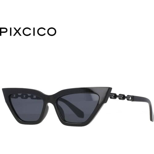 53197 Occhiali Da Sole Donna Cat Eye Chain Legs Ladies Sunglasses Small Frame Decorative Vintage Womens Shades Uv400 Gafas Sol