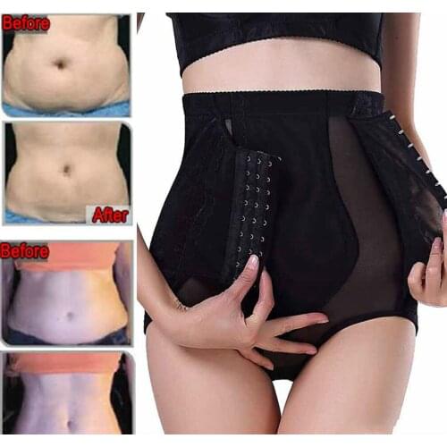 Female High Waist Waist Trainer M-2XL Firm Tummy Control Body Shaper Seamless Underwear Thong Butt Lifter Plus Size Shapewear