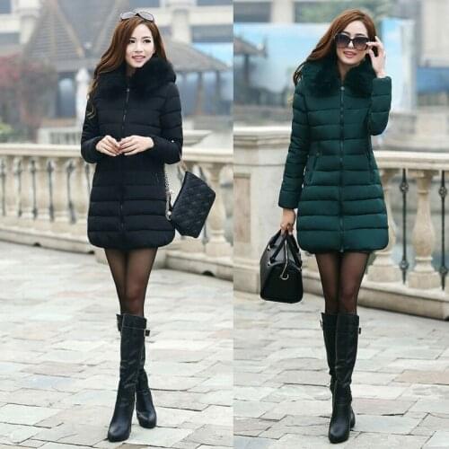 Women Winter coats long Down Cotton Parka Fur Collar Hooded coat Jacket XL-7XL