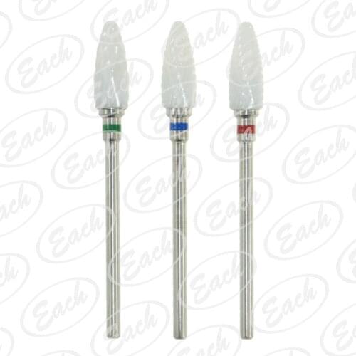 1lot High quality Nail Drill Bullet Nail bit Zirconia Ceramic Drill Bit For electric manicure machine accessories tools