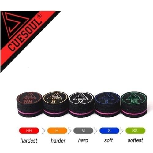 10/14mm Billiards Pool Cue Tips SS S M H HH 8 Layer Baked Leather Billiard Accessories