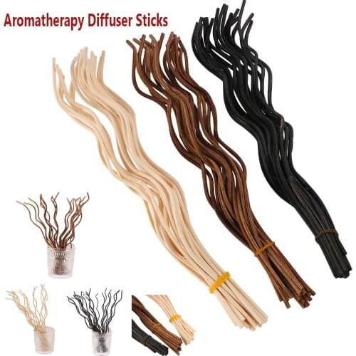 Aromatherapy Diffuser Sticks 20pcs Wavy Rattan Reed Fragrance Diffuser Replacement Refill Sticks Air Freshener Room
