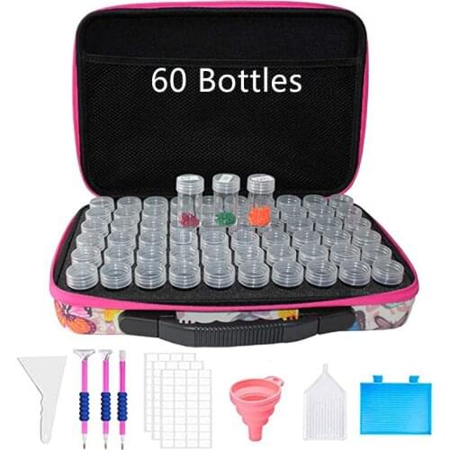 2020 new 60 Bottles Butterfly diamond mosaic sale drill Storage Box Diamond Painting drill Box Tool diamond art Hand Bag Zipper