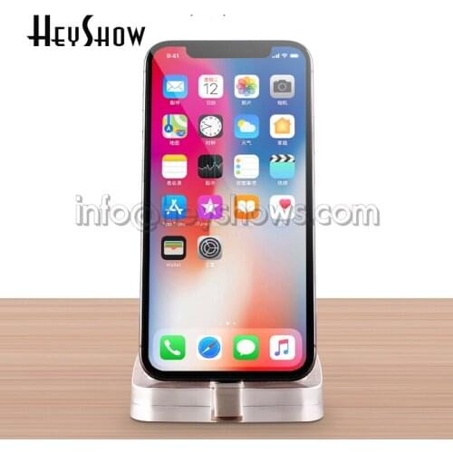 5Pcs Remote Control Cellphone Acrylic Security Anti-Theft Stand Mobile Phone Burglar Alarm Display Holder With charging Function