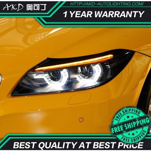 AKD Car Styling for BMW Z4 Headlights 2009-2016 E89 LED Headlight DRL Hid Head Lamp Angel Eye Bi Xenon Beam Accessories