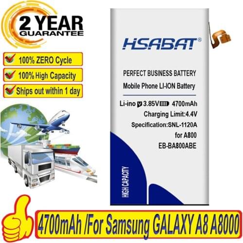 HSABAT 100% New 4700mAh EB-BA800ABE Battery for Samsung GALAXY A8 A8000 A800F A800S A800YZ
