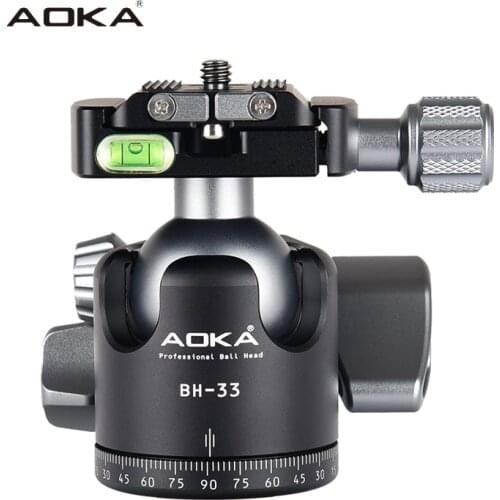 AOKA BH33 Professional loading 18kgs low gravity panoramic camera tripod ball head