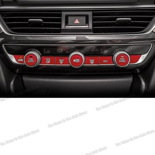 Car air conditioning control panel button trims cover for honda accord 2018 2019 2020 2021 10 x auto 2022 accessories sticker