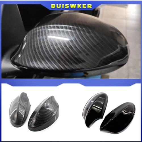 Car Side Wing Replacement Mirror Cover Rear-View Caps For BMW 1 3 Series E81 E82 E87 E88 E90 E91 E92 E93 Carbon and AN Black