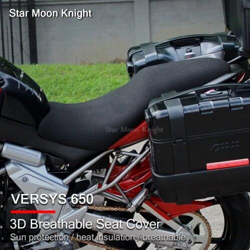 For Kawasaki Versys 650 Versys650 Rear Seat Cowl Cool Cover 3D Mesh Net Waterproof Sunproof Protector Motorcycle Accessories