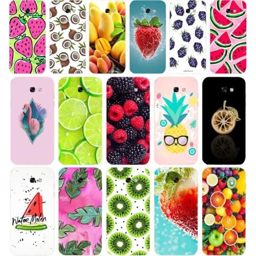 92AAColor of fruitSoft Silicone Tpu Cover phone Case for Samsung Galaxy A5 2015 2016 A7 2017 A8 Plus A9 2018 A80