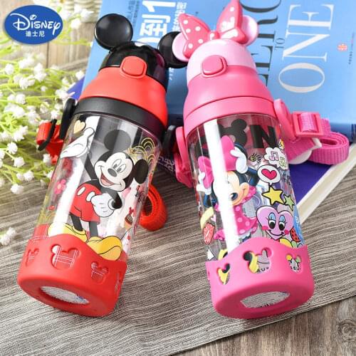 Disney Primary school childrens cups kindergarten anti-fall plastic summer kettle home straight drinking leak-proof sippy cup