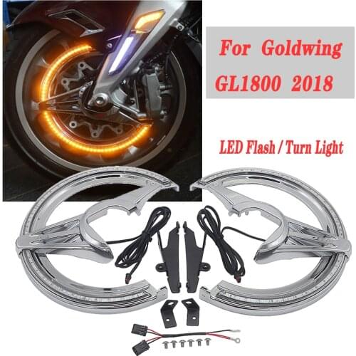 For Honda GOLDWING GL1800 GL 1800 F6B 2018-up NEW Motorcycle Accessories left or right Brake Disc Rotors Covers With LED Light