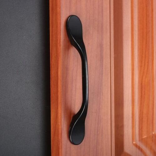 DRELD Vintage Black Furniture Handle Jewelry Box Kitchen Drawer Cabinet Door Knob Chinese Style Alloy Cabinet Pull Handles 72MM