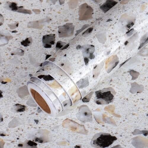 Elegant White Self-Adhesive Home Decorative Solid Color Restorative Kitchen Cabinets PVC Wall Paper Living Room Wall Stickers