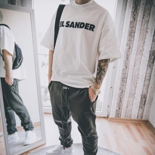 2021 Summer New Unisex T-shirt 100% 1:1 Jil sander designer brand high street short sleeve hip hop oversize loose simple tee
