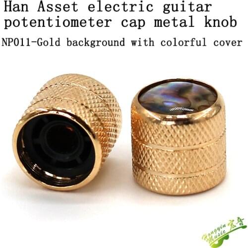 Korean electric guitar bass potentiometer knob cap electronic cap gold cap volume tone metal knob